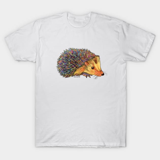 Rainbow Hedgehog T-Shirt by mernstw